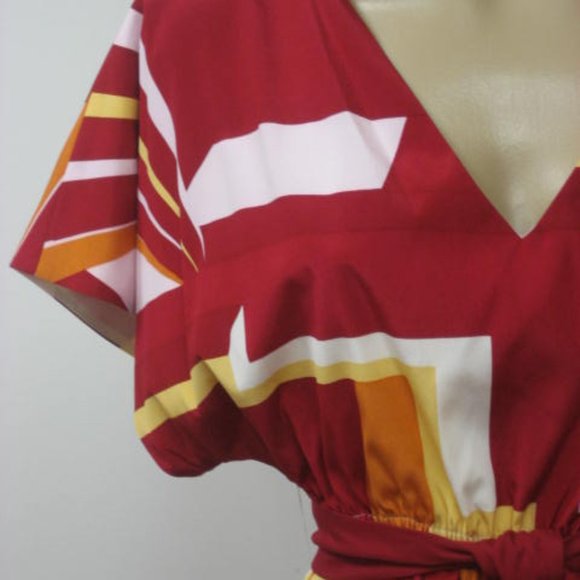 ALICE + OLIVIA Silk Double V Neck Mini Dress Small - Picture 3 of 6